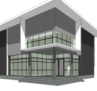 现代独栋别墅外观su模型