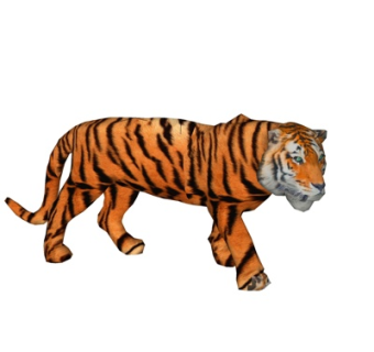 现代老虎摆件su模型