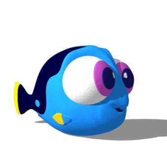 现代布艺鱼摆件su模型