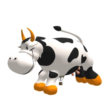 现代奶牛热气球su模型