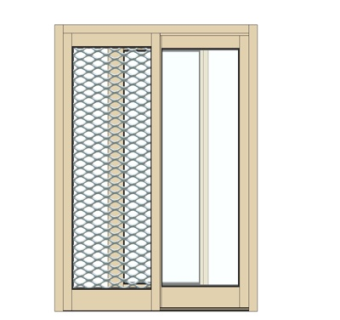 现代玻璃窗户su模型