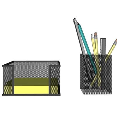 现代金属笔筒su模型