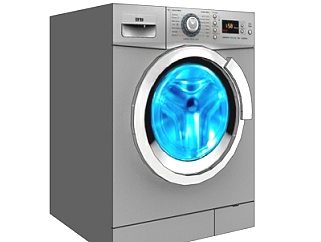 现代<em>滚筒</em>洗衣机su模型