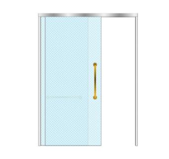 现代玻璃推拉门su模型