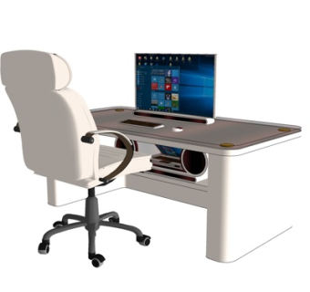 现代电脑桌椅su模型