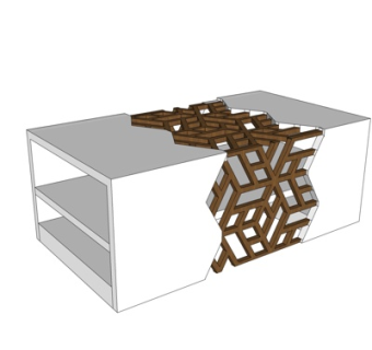 现代实木茶几su模型