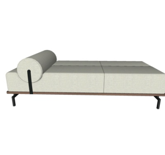 现代布艺贵妃椅su模型