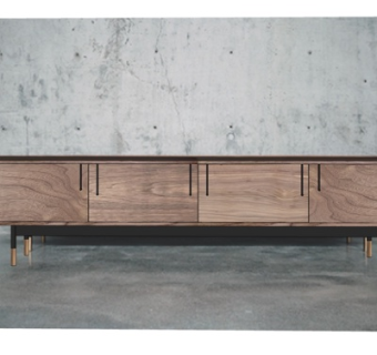 现代实木电视柜su模型