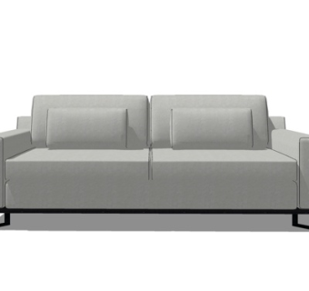 现代布艺双人沙发su模型