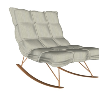 现代布艺休闲椅su模型