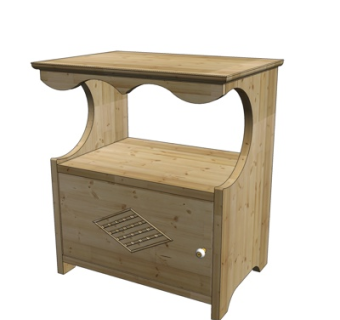 现代实木边几su模型