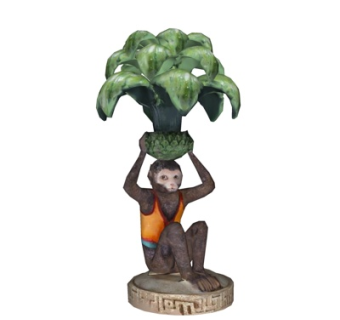 现代猴子雕塑摆件su模型