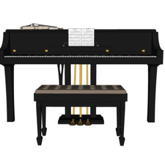 现代钢琴su模型