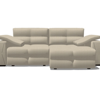 现代布艺双人沙发su模型