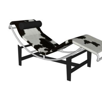 现代休闲躺椅su模型