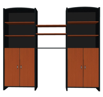 现代实木装饰柜su模型