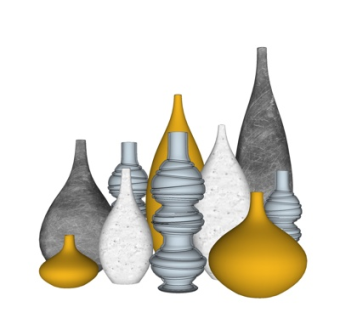 现代陶瓷花瓶su模型