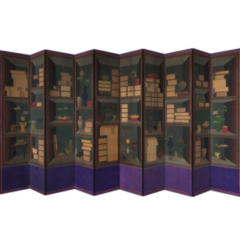 现代屏风隔断su模型