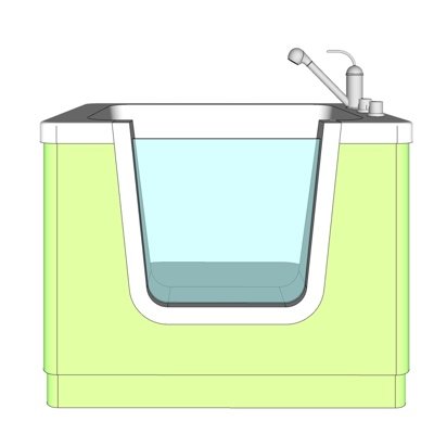 现代洗手台su模型