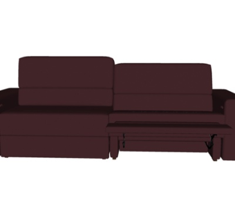 现代布艺双人沙发su模型