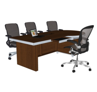 现代办公桌椅su模型