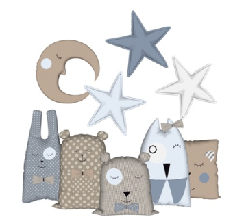 现代布艺玩偶挂件摆件su模型