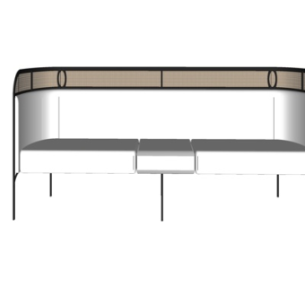 现代布艺双人沙发su模型