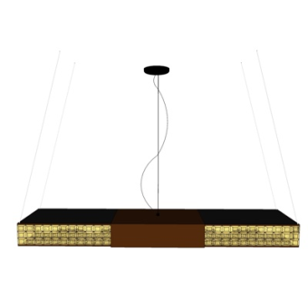 现代金属吊灯su模型