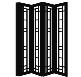 现代屏风隔断su模型
