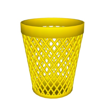 现代塑料垃圾桶su模型