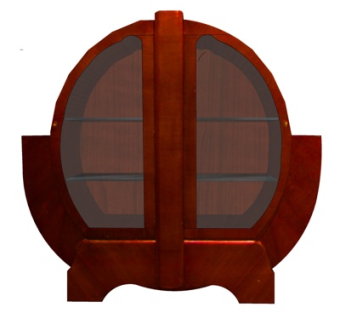 新中式实木装饰柜su模型