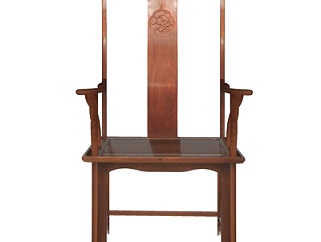 中式实木太师椅su模型