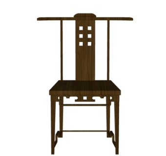 中式实木太师椅su模型