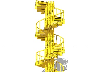 <em>现代</em>竹子楼梯su模型