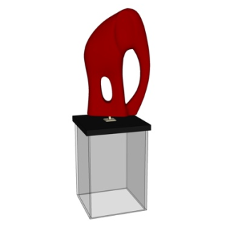 现代雕塑摆件su模型