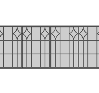 现代玻璃窗户su模型