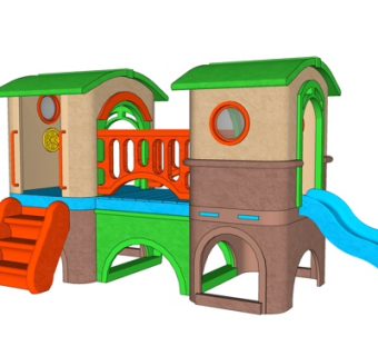 现代儿童游乐设备su模型