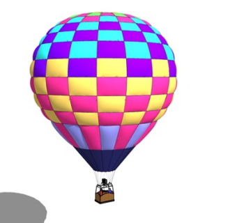 现代热气球su模型