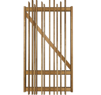 现代木质护栏su模型