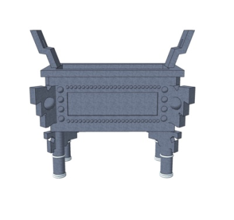 中式青铜鼎su模型