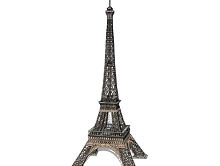 现代巴黎铁塔摆件su模型