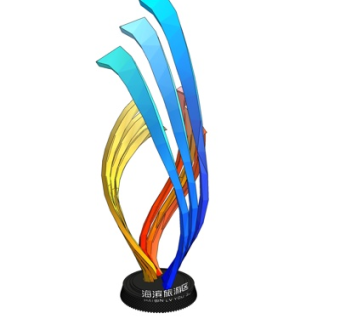 现代艺术雕塑su模型