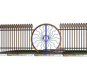 现代景观墙su模型