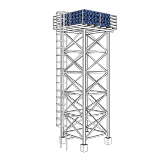 工业风金属高台su模型
