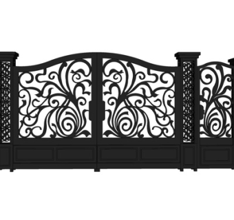 欧式铁艺大门su模型