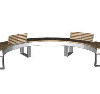 现代公园长椅su模型