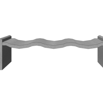 现代公园石凳su模型