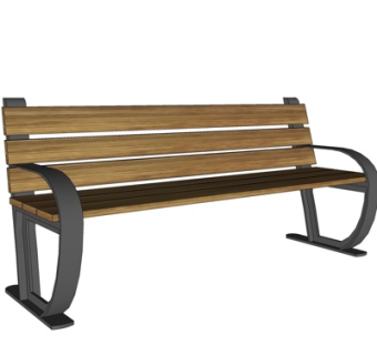 现代公园长椅su模型