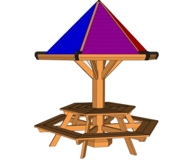 现代户外休闲桌椅su模型