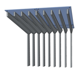 现代金属廊架su模型